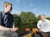 Chris & Kieran at the Stern of the boat